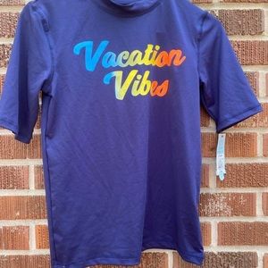 Cat and Jack NWT boys rash guard (Vacation Vibes) Size L (12/14)